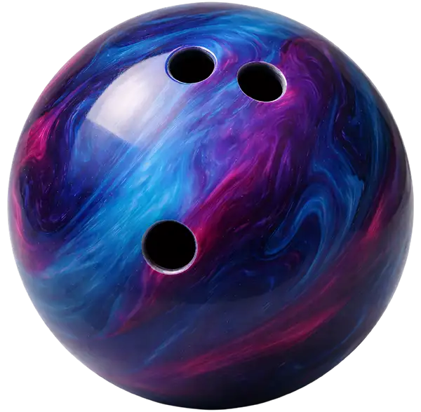 Blue and Pink bowling ball